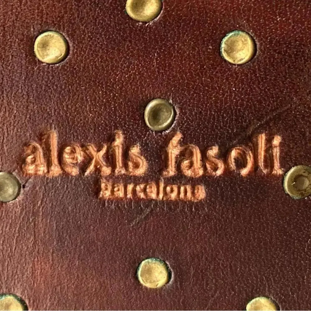 NWOT ALEXIS FASOLI Barcelona Brown Leather Belt 32"- 37" - Picture 4 of 10